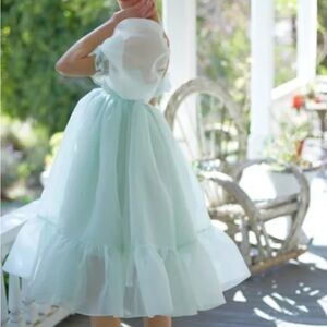 Selkie Mint Green Puff Dress